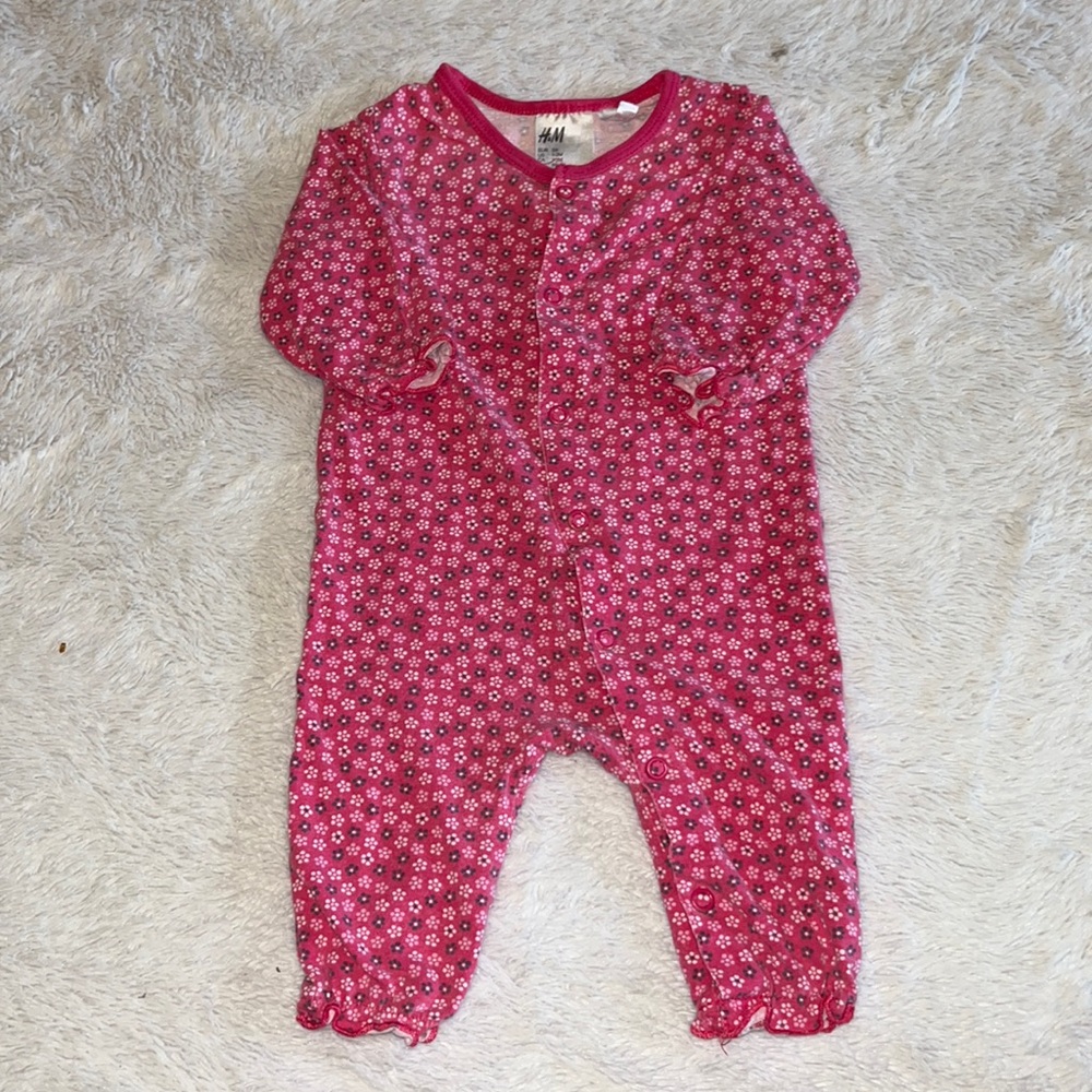 (2 for $10) H&M floral footie: sleeper